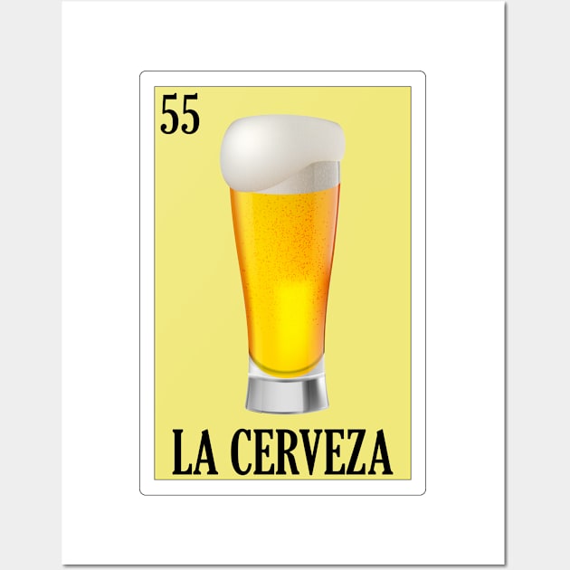 Loteria Mexicana Art - Mexican Loteria Art - Regalo De Cerveza Wall Art by HispanicStore